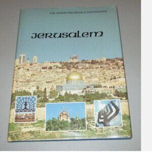 Christian Herald Jerusalem Photo guide Hardcover Book 1980 Guidebook 8 x 10 inch